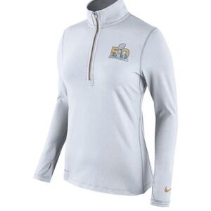 New Rare Nike Women's 1/2 Zip Super Bowl Long Sleeve Shirt